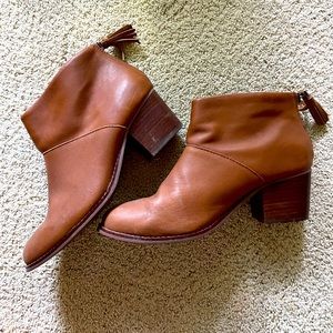 TOMS Brown Leather Booties